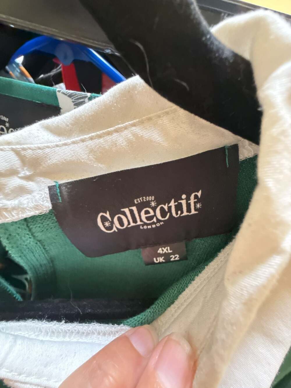 Collectif Genevieve Top Green Knit Collar with Matching Skirt - Picture 2 of 5
